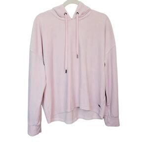 DKNY Sport Womens Medium Lilac Purple Velvet/ Velour Hoodie Sweatshirt